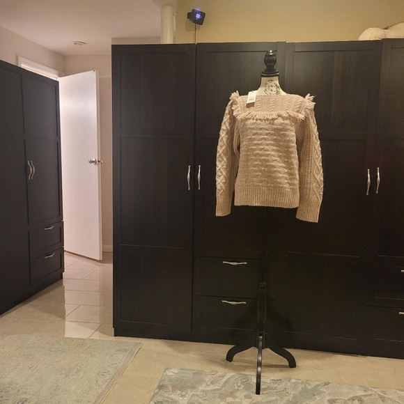 LOVE SHACK FANCY Kingston Pullover Size Large Womens Confetti Pink New - Picture 7 of 8